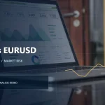 Layar grafik emas XAUUSD dan pasangan EURUSD untuk membandingkan risiko kontrak dan nilai pergerakan harga